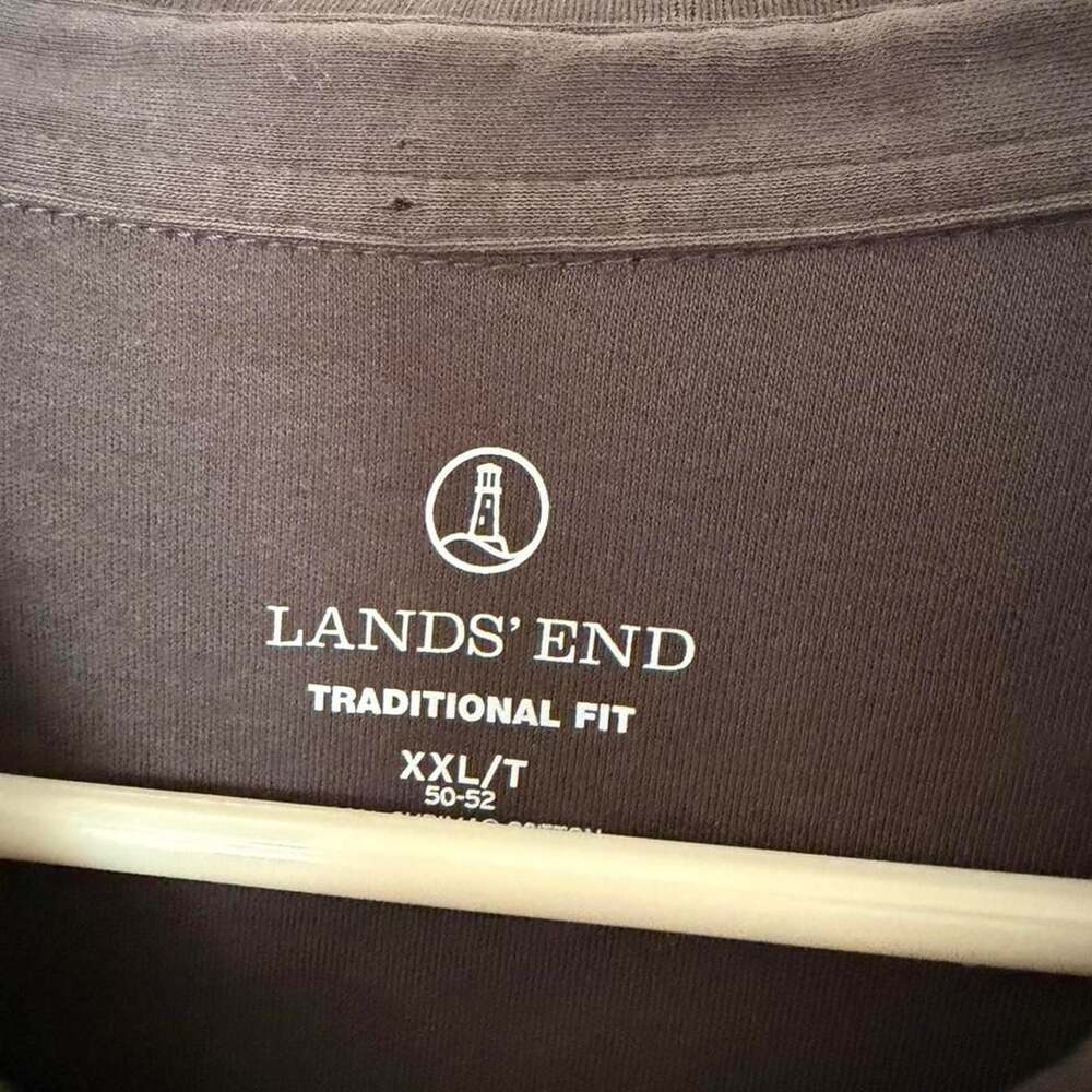 Lands' End Traditional Fit Long Sleeve Polo Shirt XXL/T - Picture 2 of 2
